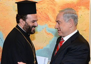 Father Gabriel Nadaf, a Greek Orthodox priest from Nazareth and spiritual leader of a forum for the enlistment of Christian youth in the IDF, meeting Prime Minister Benjamin Netanyahu. Photo: Prime Minister's Office of Communication.