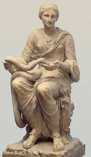 một bức tượng nữ thần Hygeia