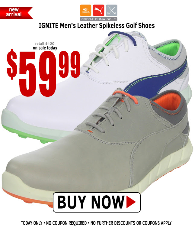 PUMA Ignite Men's Leather Spikeless Golf Shoes $59.99! On Sale Today