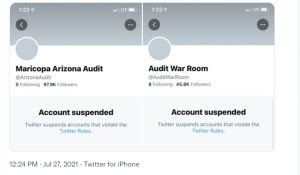 BREAKING: Twitter Suspends Multiple Accounts to Prevent Truth About Election Audit from Being Spread