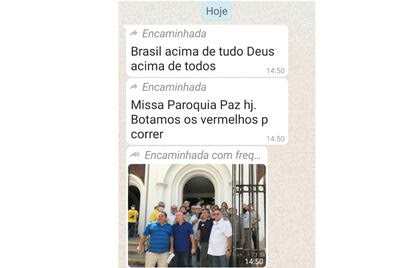 Reprodução de mensagens de militantes bolsonaristas sobre boicote ao padre Lino Allegri.