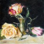 Roses with a Brass Pot - Posted on Thursday, March 5, 2015 by Jill Brabant