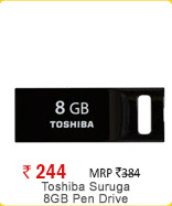 Toshiba Suruga 8GB Pen Drive (White)