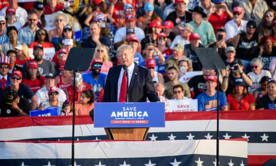 Donald Trump at a rally Donald Trump at a rally