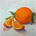 Orange Slices,still life,oil on canvas,8x8,price$225 - Posted on Thursday, February 5, 2015 by Joy Olney