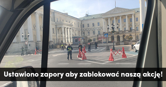 Zapory pod Urzędem Miasta Warszawa