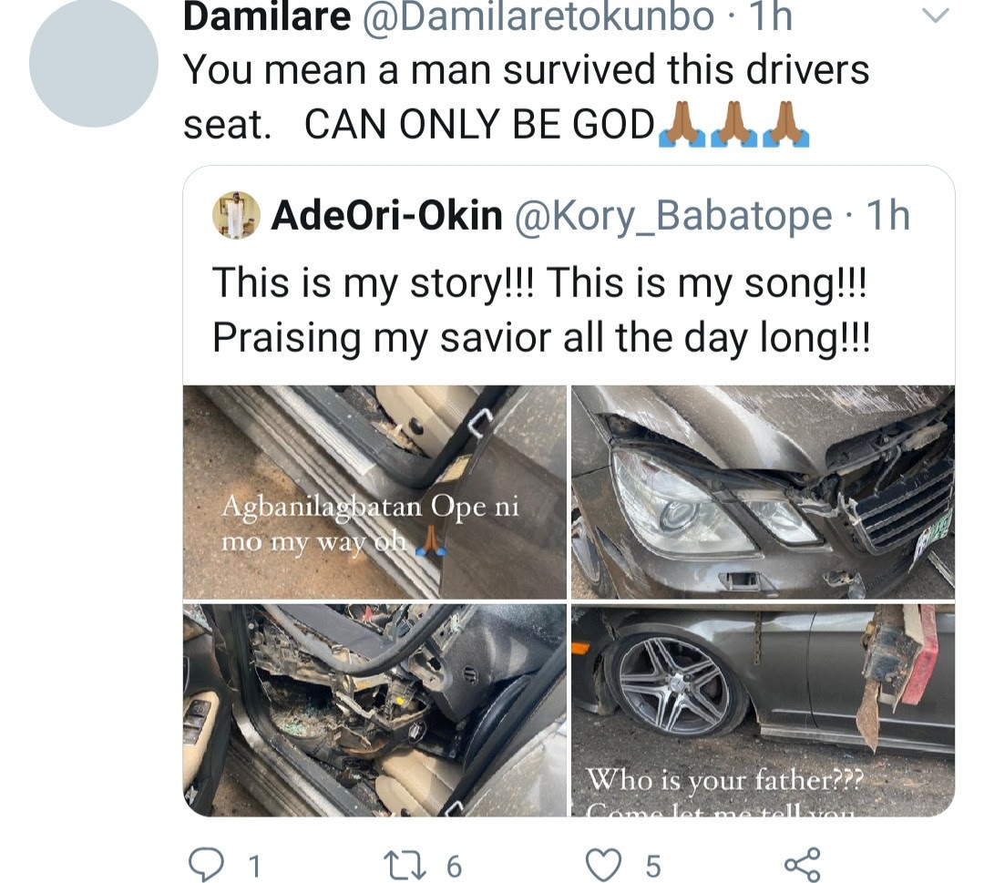 "Someone survived this?" Shock as man shares testimony of how he survived car accident