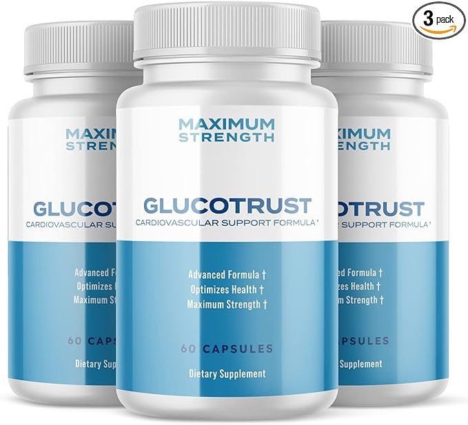 (3 Pack) Glucotrust - Glucotrust Capsules - Gluco Trust Capsules - Glucotrust Reviews Advanced Formula Support Formula Pills - Glucotrust Capsules Reviews - Glucotrust Maximum Edge (180 Capsules)