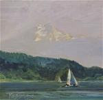 "Sailing Day on Elliott Bay"  Marine landscape painting by Robin Weiss - Posted on Thursday, November 20, 2014 by Robin Weiss