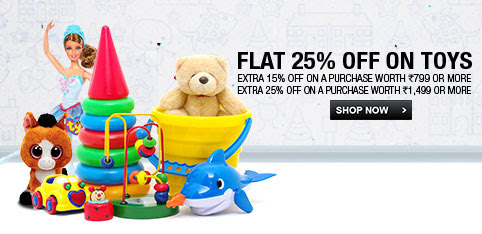 Toys - Flat 25% off + Extra 15% or  Extra 25% Off