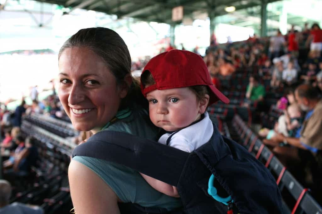 baby in back carry position