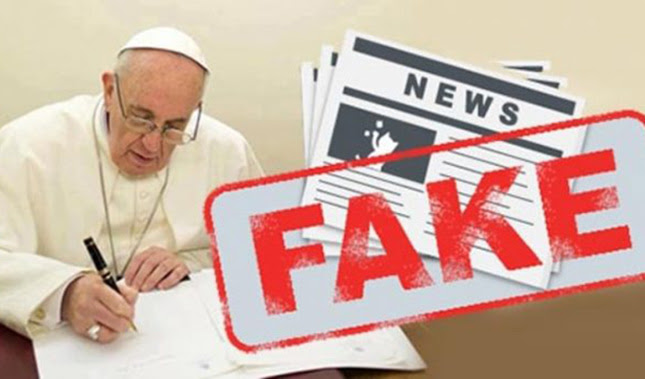 Resultado de imagen para papa francisco fake news