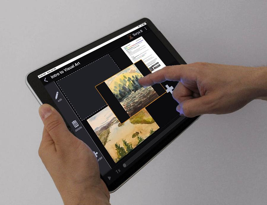 VoiceThread on an tablet computer