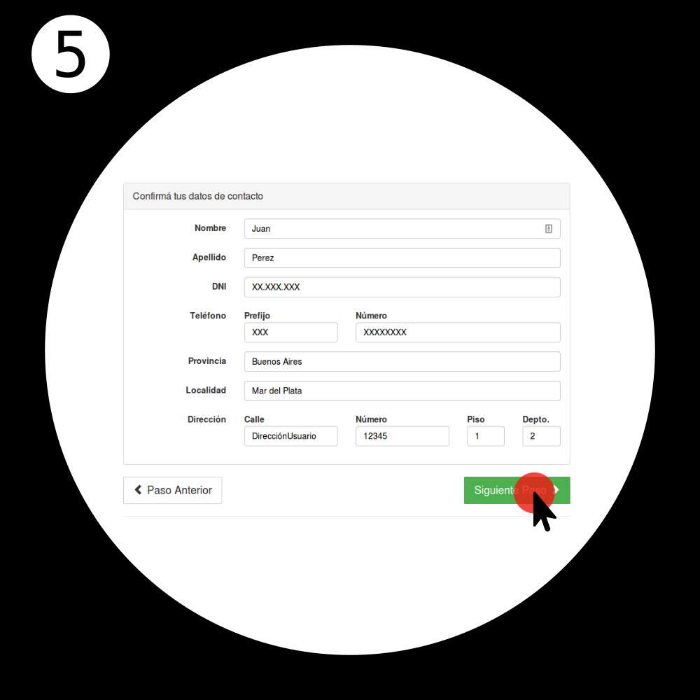COMPLETA DATOS DE CONTACTO