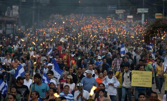 Manifestaciones de los últimos días en Honduras. Foto: Twitter