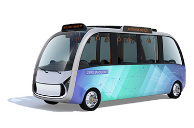 Graphic of autonomous bus