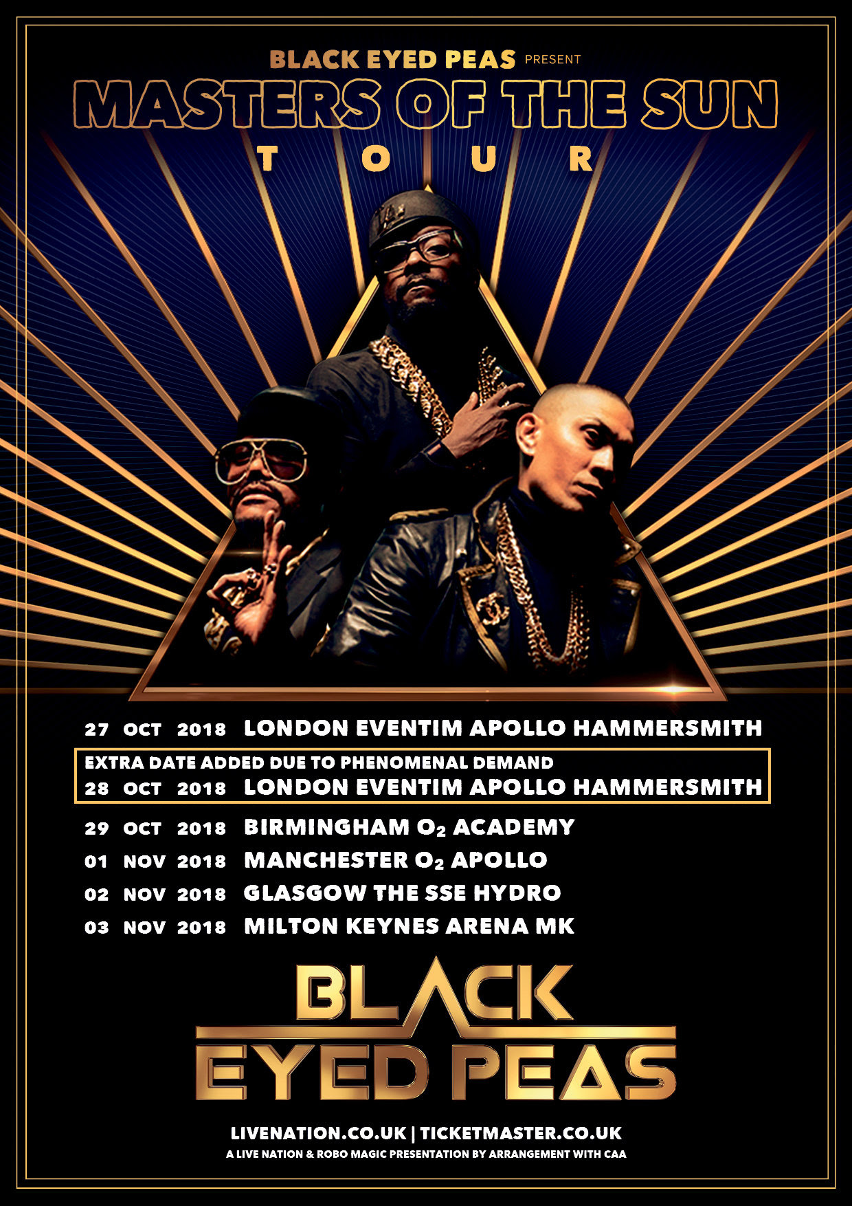 Second Date At London Eventim Apollo Added To The Black Eyed Peas