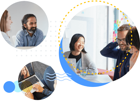Collage of Atlassian teams working together