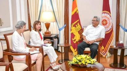 ජනාධිපතිවරයා සහ එක්සත් ජාතීන්ගේ නියෝජිතයන් අතර පැවති හමුව