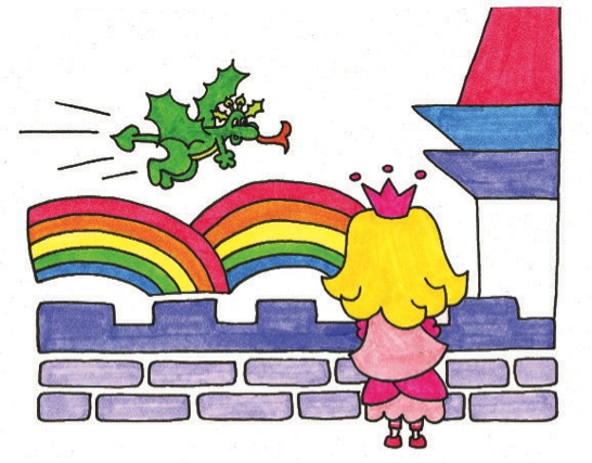 princess annie with rainbow