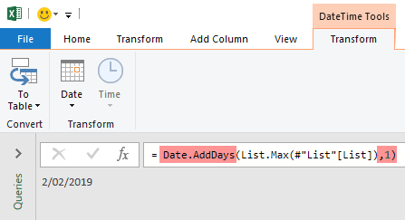 step 4 add a day to MaxDate