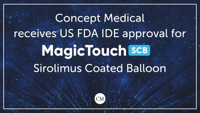 World's first IDE approved Sirolimus Coated Balloon in Coronary - MagicTouch SCB 