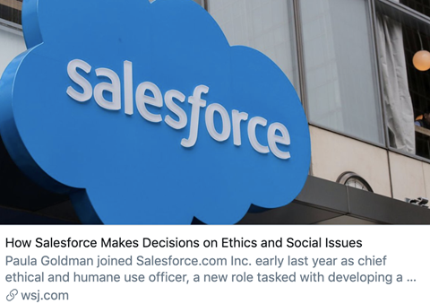 Salesforce Chief Ethical and Humane Use Officer