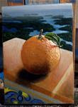 Orange contemplating… Work in progress Oil on panel 5×7 still life - Posted on Wednesday, April 15, 2015 by Paulo Jimenez