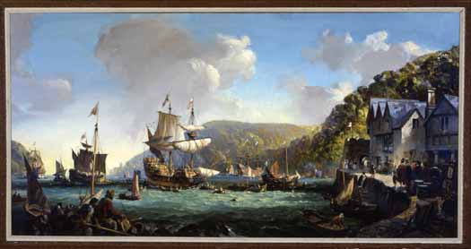 La Mayflower e la Speedwell nel porto di Dartmouth