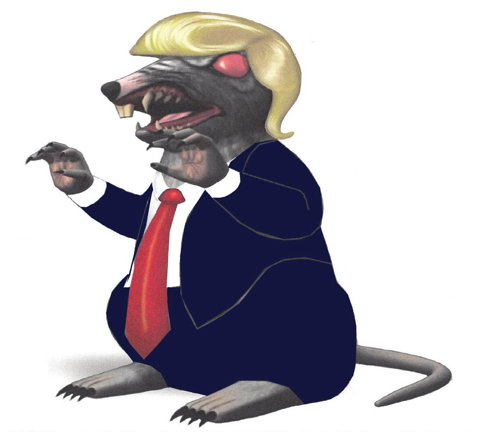 15 Foot Tall Inflatable Trump Rat