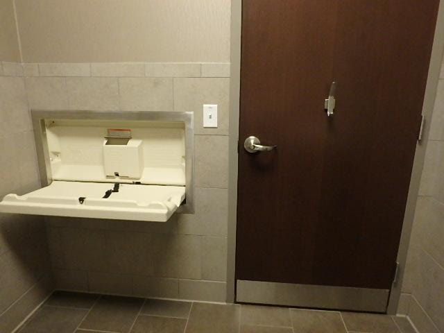 Changing table for clearance restroom