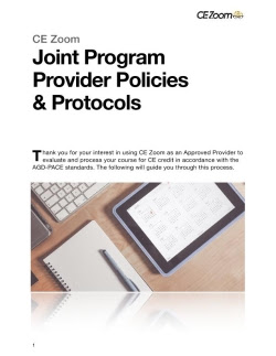 Joint Program Provider Policies & Protocols- CE Zoom, 2022