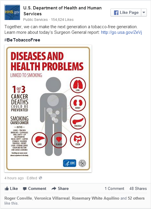 Facebook Embedded Post: Making the next generation tobacco-free Facebook Embedded Post: Making the next generation tobacco-free