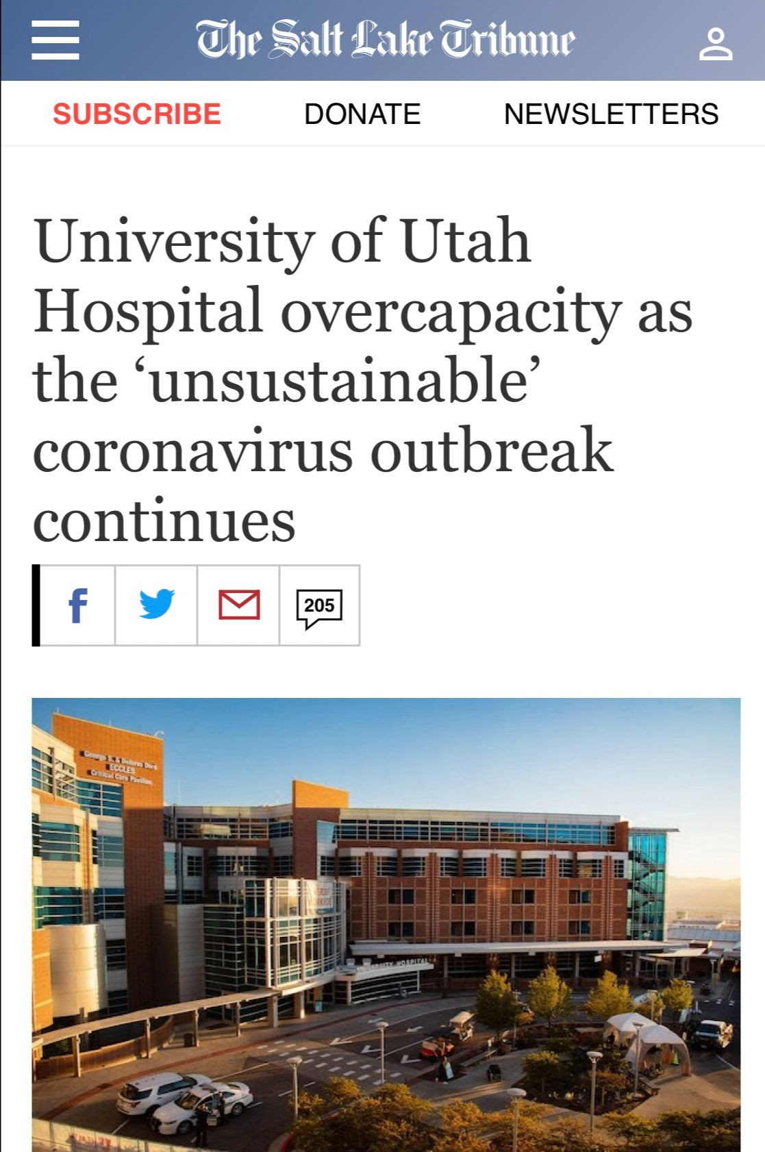 Salt Lake Tribune headline 0ct 16