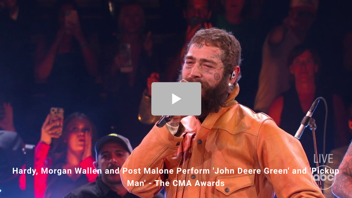 Hardy, Morgan Wallen and Post Malone Perform 'John Deere Green' and 'Pickup Man' - The CMA Awards