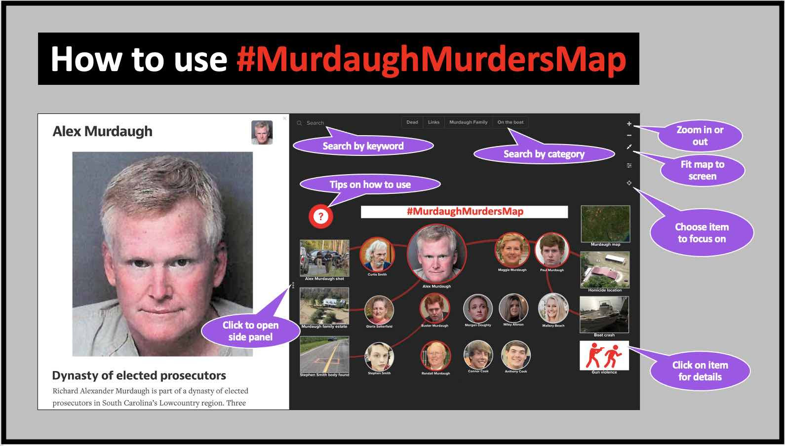 How to use the Murdaugh Murders Map