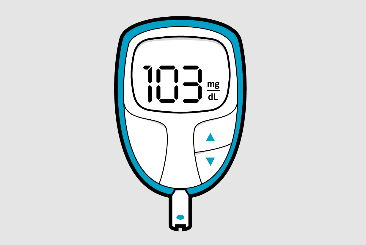 Illustration of a glucose meter.