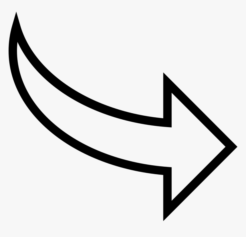 Arrow Pointing Right Png - Curved Arrow Pointing Right, Transparent Png