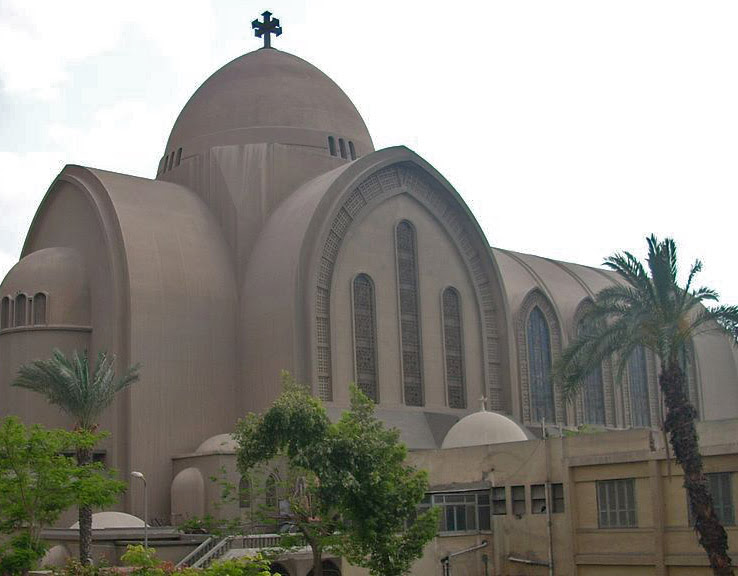 St. Mark's Coptic Orthodox Cathedral, in Abbasyia, suburb of Cairo. (Wikipedia)