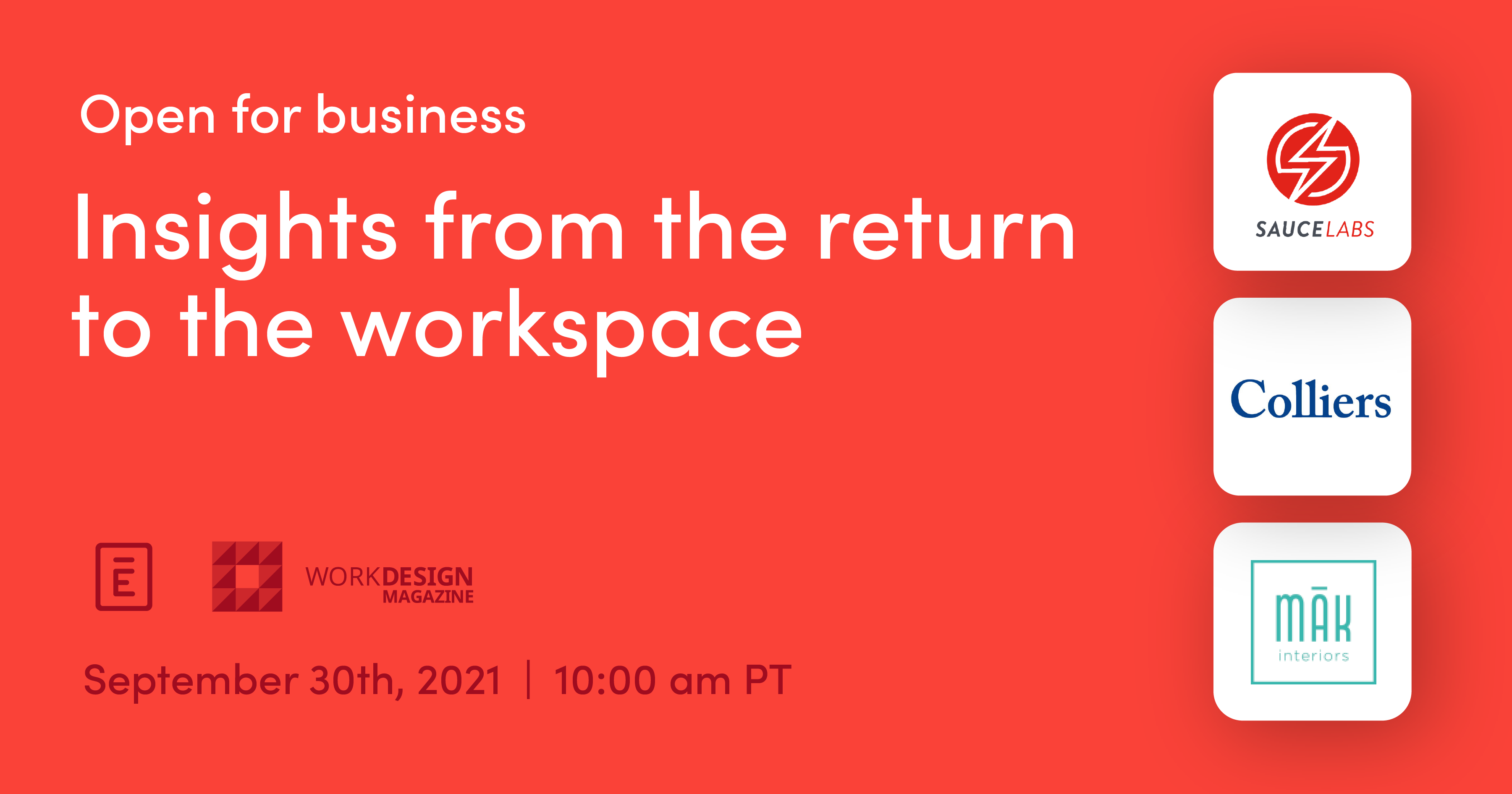 Live Webinar – Open for business: Insights from the return to the workspace