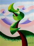 Mark Adam Webster - Abstract Geometric Landscape Oil Painting 4.4.14 - Posted on Tuesday, November 11, 2014 by Mark Webster