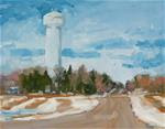 The Blue Water Tower, 11×14? oil painting - Posted on Friday, March 6, 2015 by Jessie Rasche