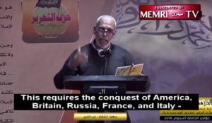 Robert Spencer video: Muslim leader vows Islamic conquest of US, UK, Russia, France, Italy