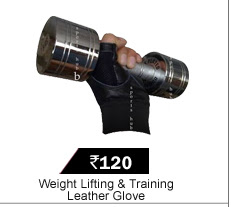 Weight Lifting & Training Leather Gloves With Padded Palm