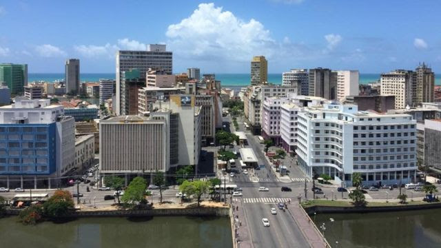 Imagem aérea do centro Recife