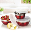 Ideale Prep & Store Red Bowl Set Of 3