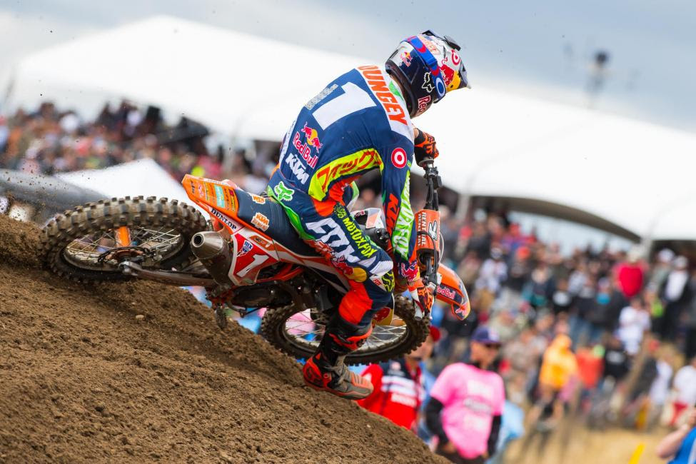 Dungey secured his sixth straight runner-up finish at Hangtown.Photo: Simon Cudby