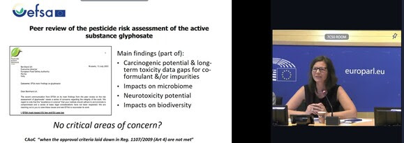 Présentation: Dr. Angeliki Lysimachou, PAN Europe, toxicologiste et spécialiste de l’environnement 