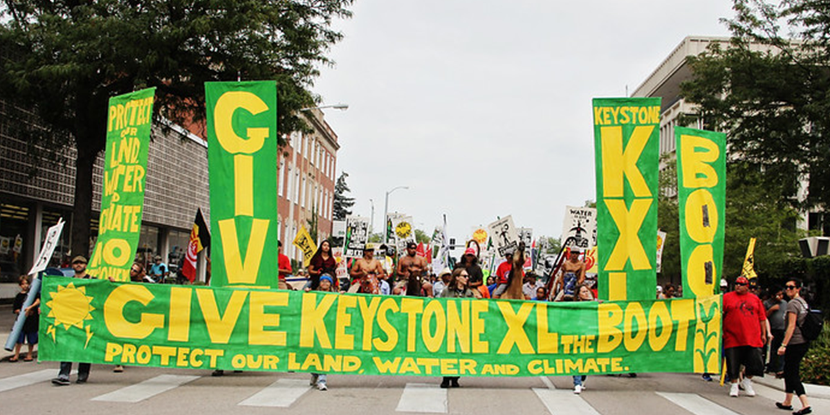 Give KXL the boot march in Lincoln, Nebraska