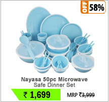 Nayasa 50pc Microwave safe dinner set
